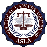 ASLA Top 40 Lawyer Under 40 2014 badge