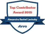 Avvo Top Contributor Award 2015 badge